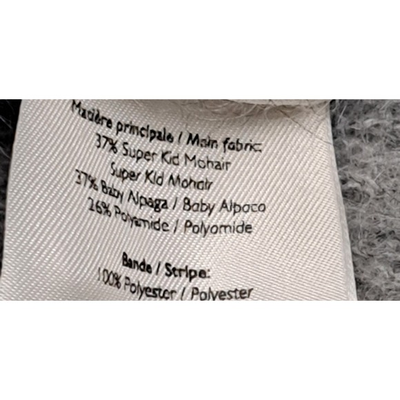 Sézane Sweater Cardigan X-Small Gray Mohair Alpaca Pearl Buttons - Picture 7 of 8